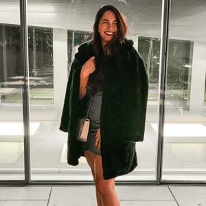 Topshop Faux fur coat